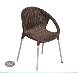 صندلی دسته دار حصیر بافت پایه فلزی996
